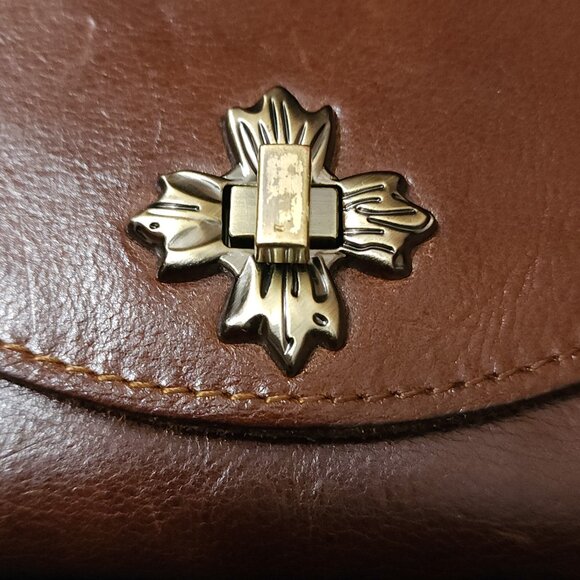 Patricia Nash Colli Large Brown Leather Wallet Clutch - Picture 3 of 10